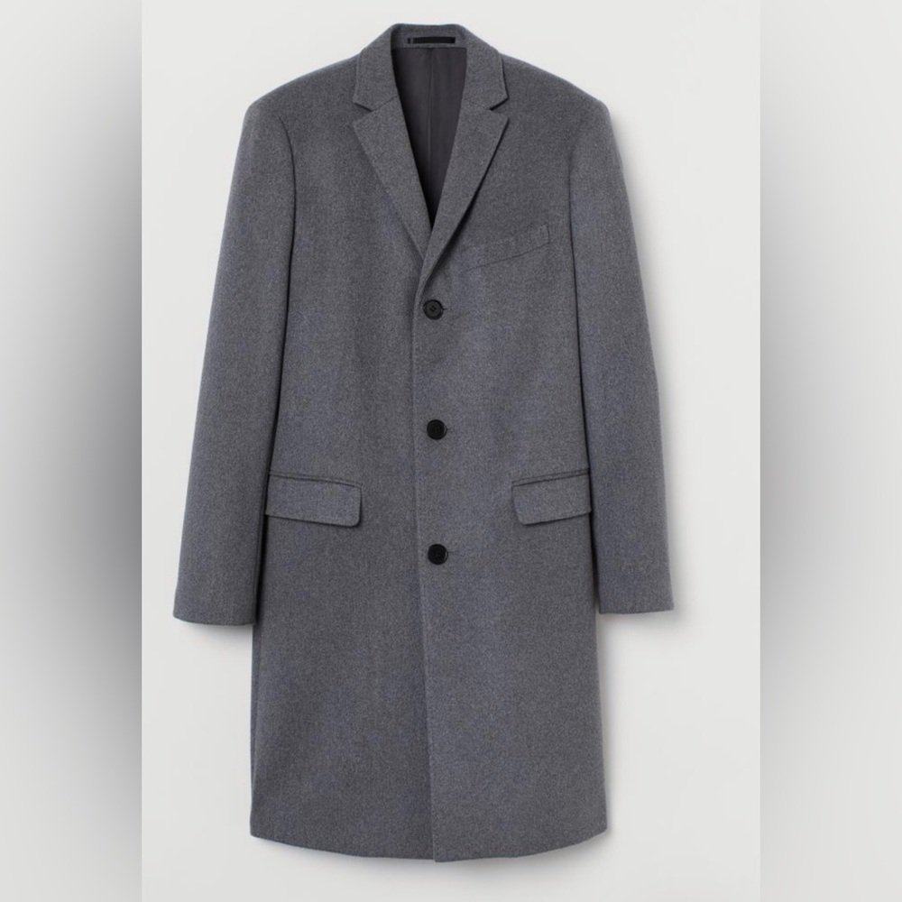 Cashmere-blend Coat, Gray, H&M